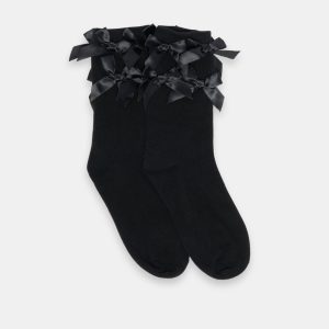 MULTI BOW CREW SOCKS BLACK