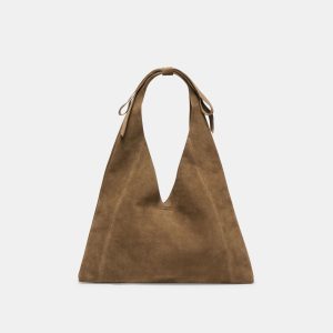 MARIE TOTE OLIVE SUEDE