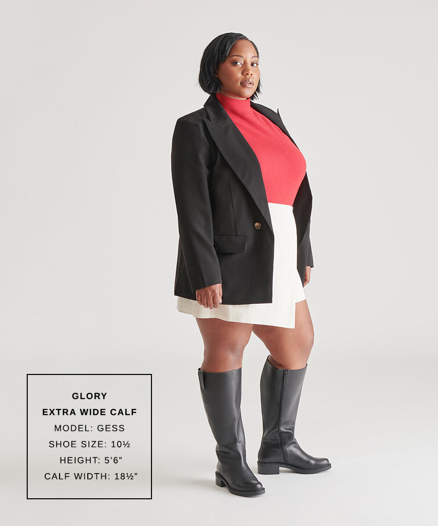 GLORY H2O EXTRA WIDE CALF BOOTS BLACK LEATHER - Image 7