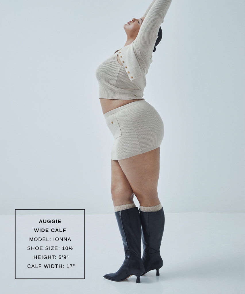 AUGGIE WIDE CALF BOOTS BLACK LEATHER - Image 3