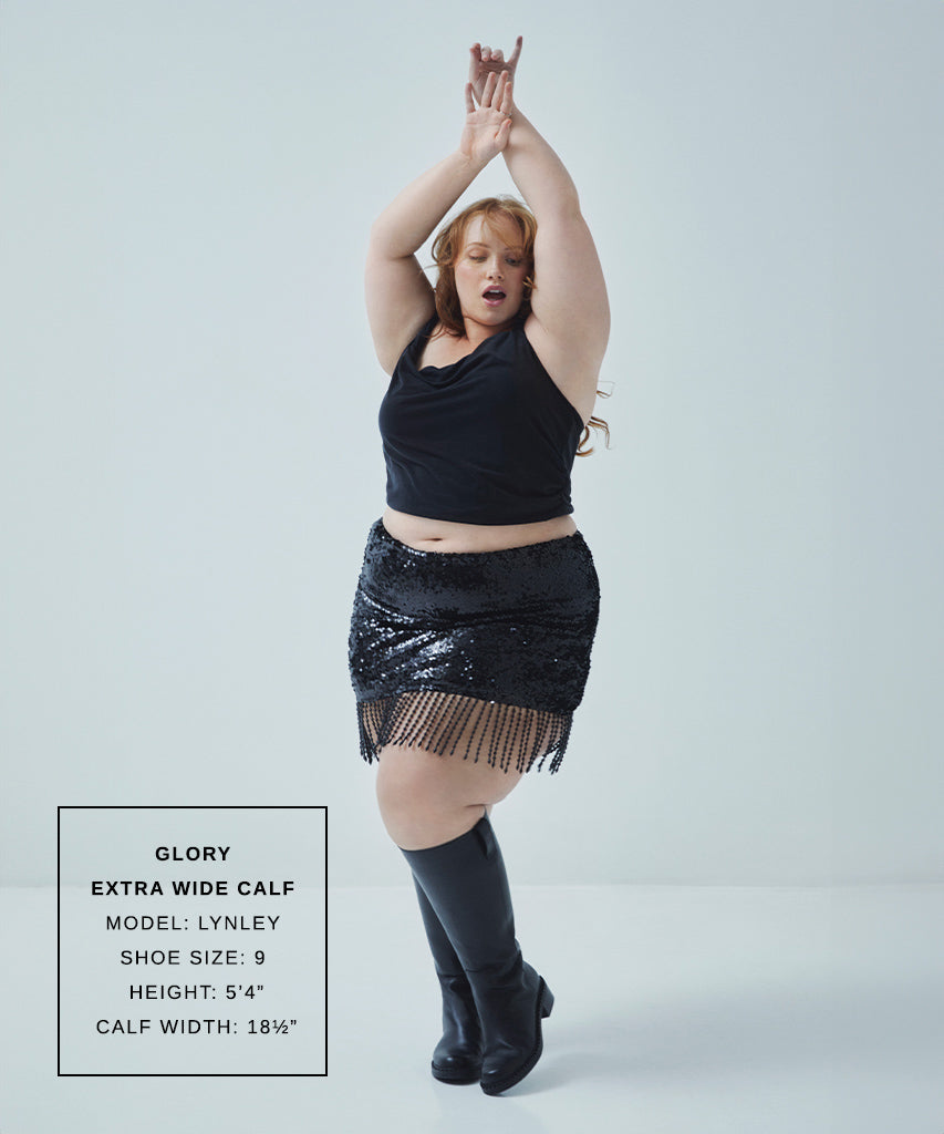 GLORY H2O EXTRA WIDE CALF BOOTS BLACK LEATHER - Image 3