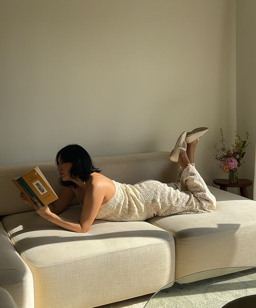 ROSLYN BALLET FLATS CREME LEATHER - Image 8