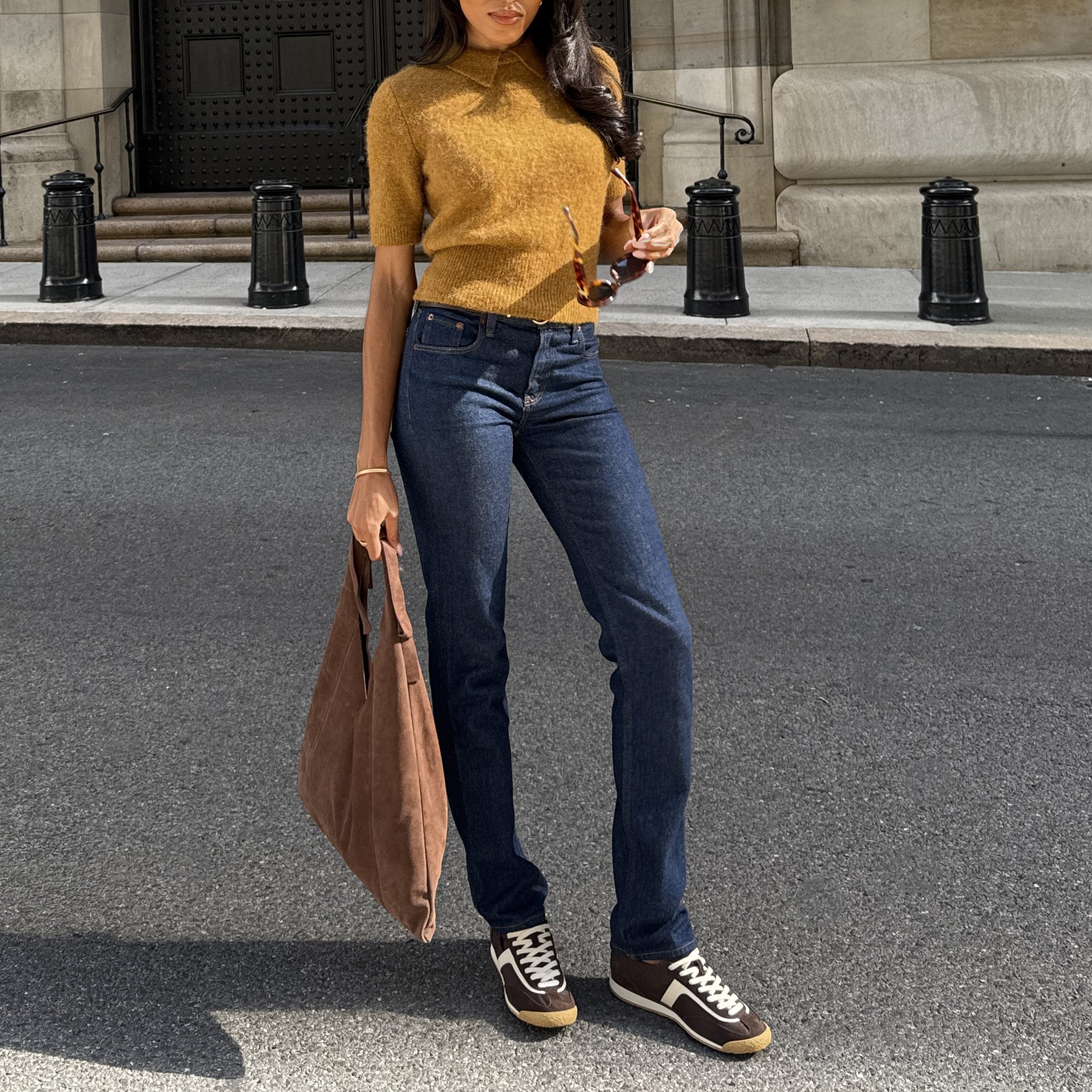 SARIYA SNEAKERS DK BROWN NYLON - Image 4